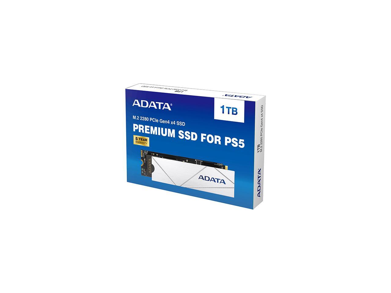 ADATA PREMIUM SSD FOR PS5 M.2 2280 1TB PCI-Express 4.0 x4, NVMe 1.4 3D NAND Internal Solid State Drive (SSD) APSFG-1T-CSUS
