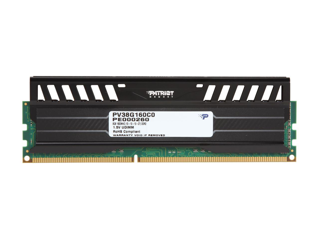 Patriot Viper 3 8GB 240-Pin DDR3 SDRAM DDR3 1600 (PC3 12800) Desktop Memory Model PV38G160C0