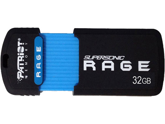 Patriot 32GB Supersonic Rage USB 3.0 Flash Drive, Speed Up to 180MB/s (PEF32GSRUSB)