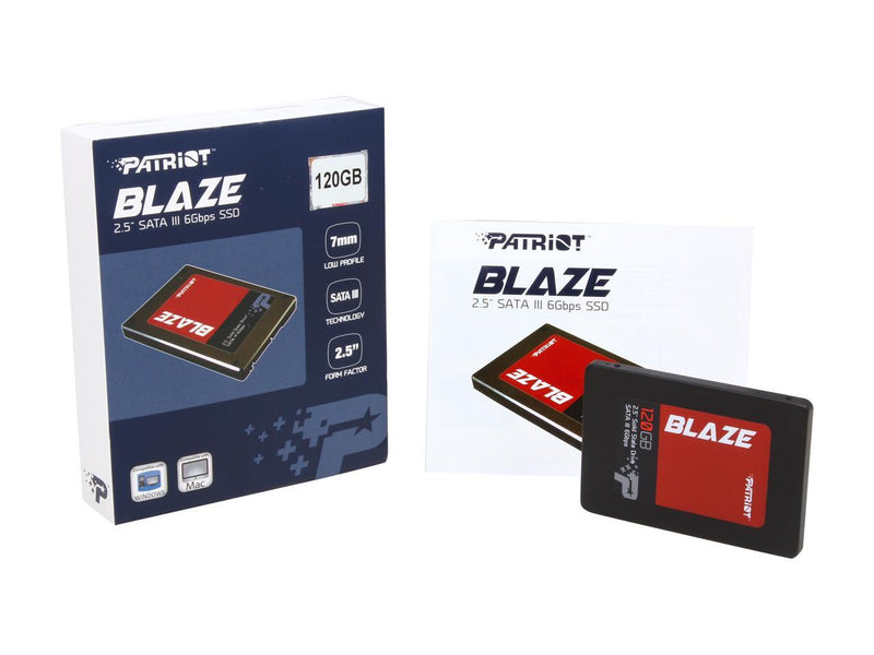 Patriot Blaze 2.5" 120GB SATA III Internal Solid State Drive (SSD) PB120GS25SSDR
