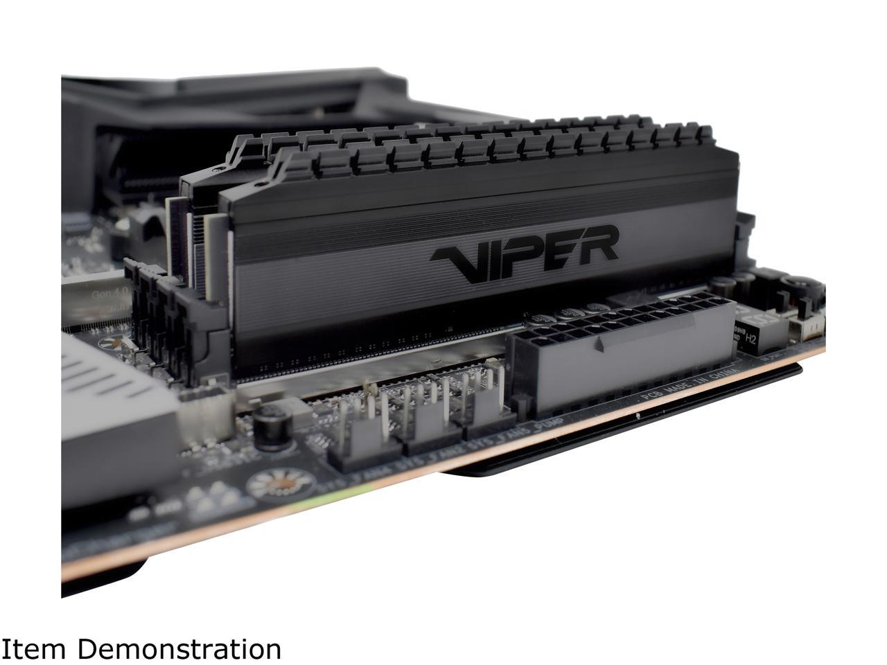 Patriot Viper 4 Blackout Series 8GB (2 x 4GB) 288-Pin DDR4 SDRAM DDR4 3000 (PC4 24000) AMD Compatible Desktop Memory Model PVB48G300C6K