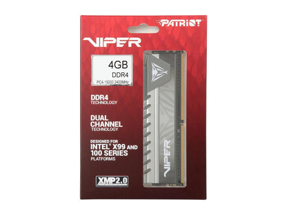 Patriot Viper Elite 4GB (1 x 4GB) DDR4 2400MHz DRAM (Desktop Memory) CL16 1.2V Grey DIMM (288-pin) Extreme Performance Memory PVE44G240C6GY (Intel XMP, AMD Ryzen)