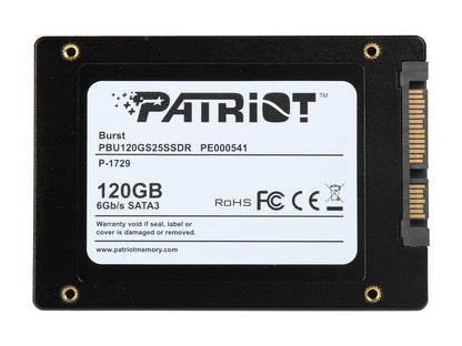 Patriot Burst 2.5" 120GB SATA III Internal Solid State Drive (SSD) PBU120GS25SSDR