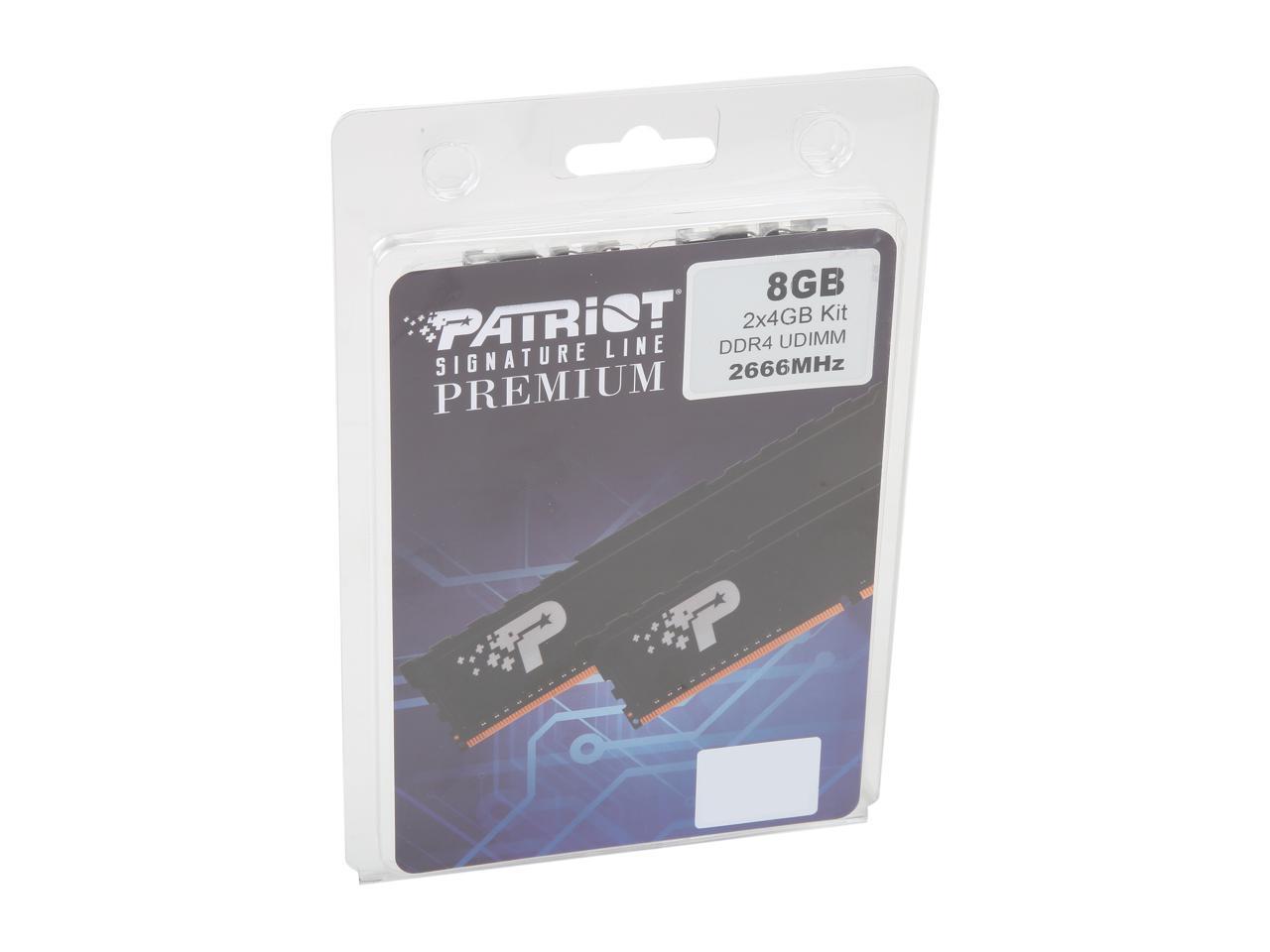 Patriot 8GB (2 x 4GB) 288-Pin DDR4 SDRAM DDR4 2666 (PC4 21300) Desktop Memory Model PSP48G2666KH1