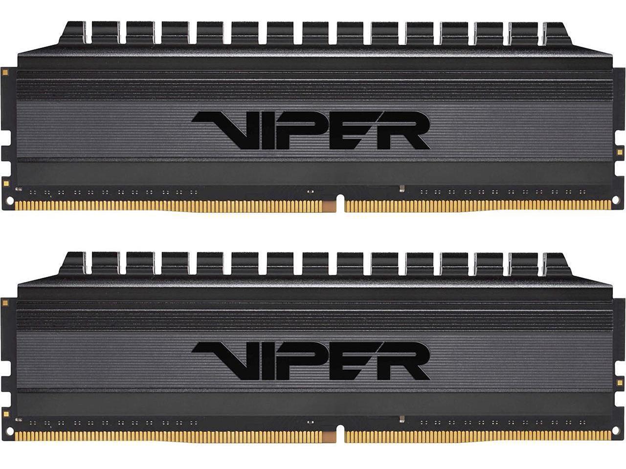 Patriot Viper 4 Blackout Series 32GB (2 x 16GB) 288-Pin DDR4 SDRAM DDR4 3200 (PC4 25600) Intel XMP 2.0 Desktop Memory Model PVB432G320C6K, AMD Compatible