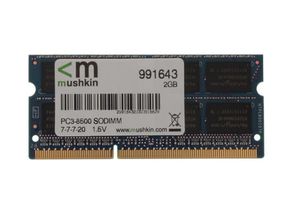 Mushkin Enhanced 2GB 204-Pin DDR3 SO-DIMM DDR3 1066 (PC3 8500) Laptop Memory Model 991643