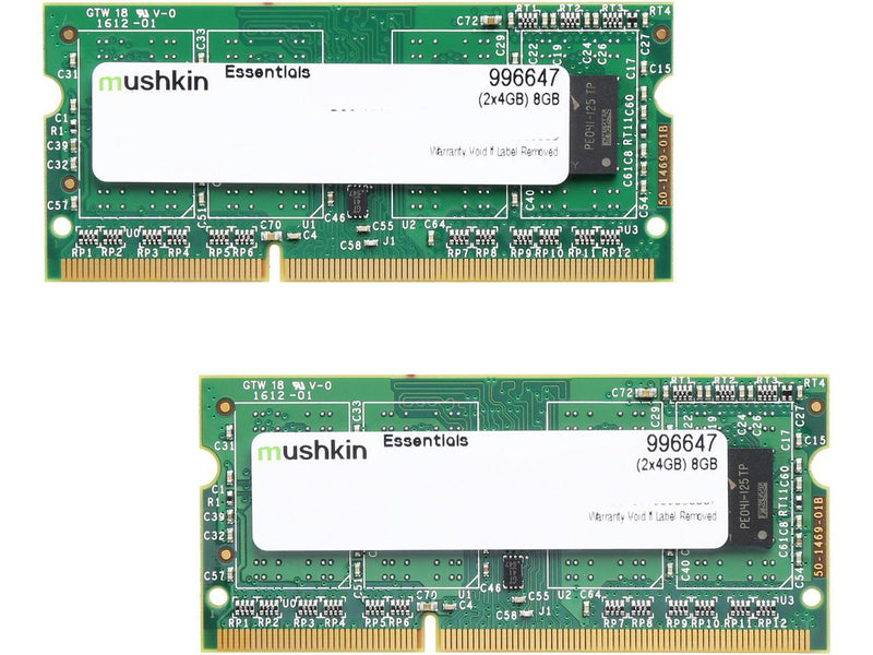 Mushkin Enhanced 128MB 204-Pin DDR3 SO-DIMM DDR3 1333 (PC3 10666) Dual Channel Kit Laptop Memory Model 996647