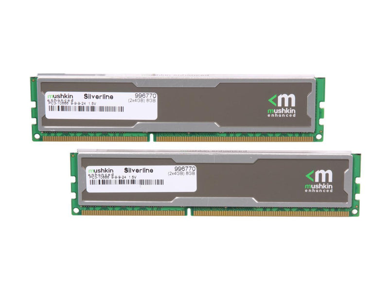 Mushkin Enhanced Silverline 8GB (2 x 4GB) DDR3 1333 (PC3 10666) Desktop Memory Model 996770