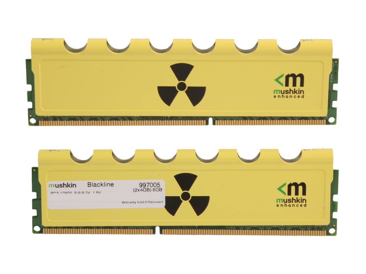 Mushkin Radioactive 8GB (2 x 4GB) 240-Pin DDR3 SDRAM DDR3 1600 (PC3 12800) Desktop Memory Model 997005