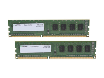 Mushkin Enhanced Essentials 4GB (2 x 2GB) DDR3L 1600 (PC3L 12800) Desktop Memory Model 997029
