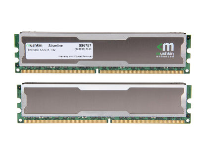 Mushkin Enhanced Silverline 8GB (2 x 4GB) DDR2 667 (PC2 5300) Desktop Memory Model 996757