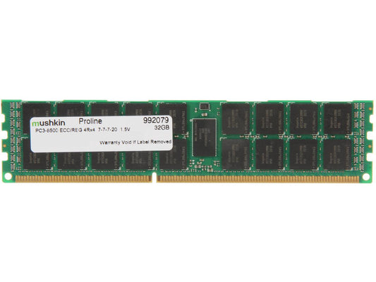 Mushkin Proline 32GB 240-Pin DDR3 SDRAM ECC Registered DDR3 1066 (PC3 8500) Server Memory Model 992079