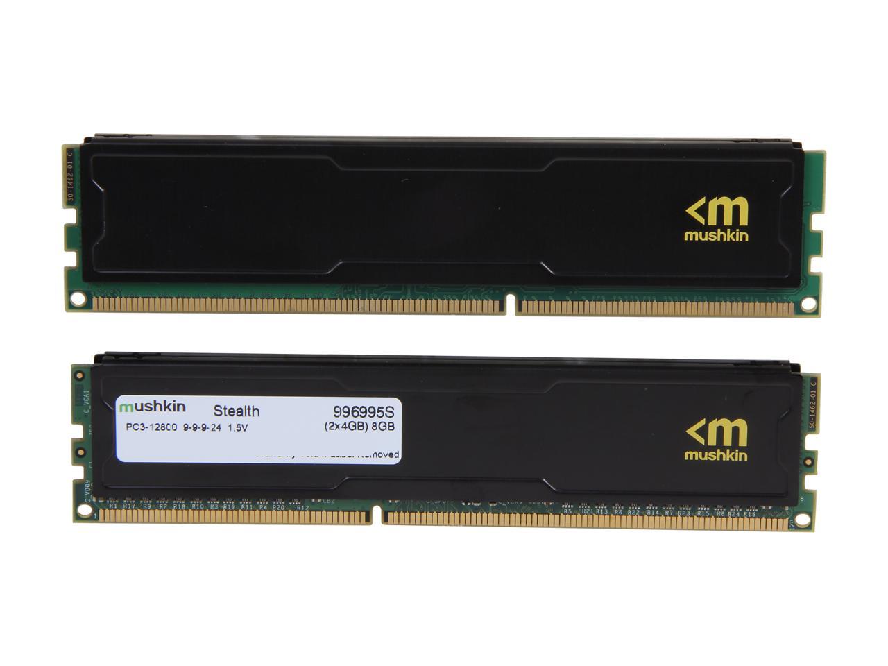 Mushkin STEALTH 8GB (2 x 4GB) 240-Pin DDR3 SDRAM DDR3 1600 (PC3 12800) Desktop Memory Model 996995S