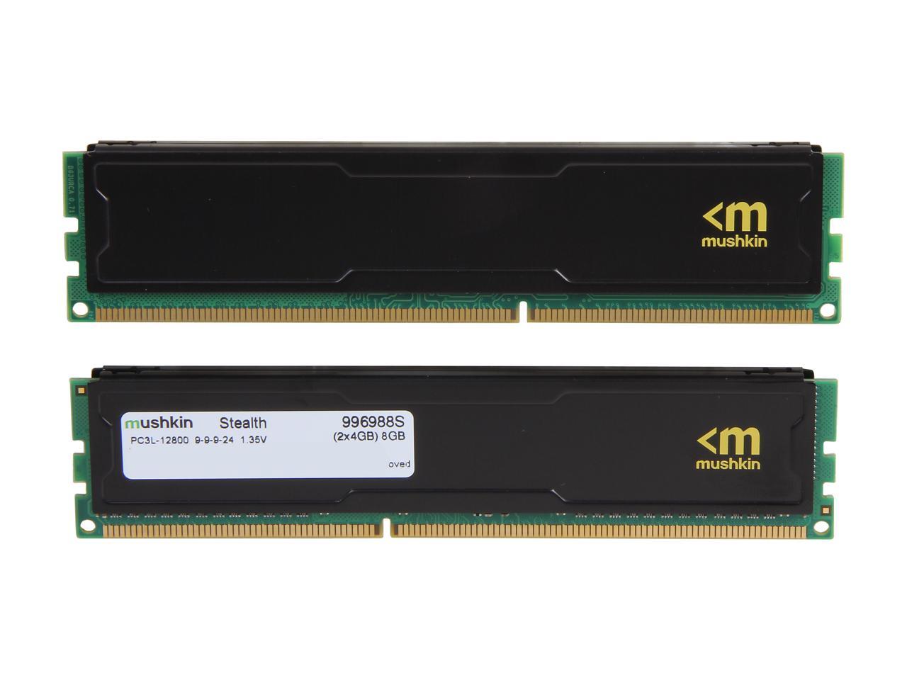Mushkin Stealth 8GB (2 x 4GB) 240-Pin DDR3 SDRAM DDR3L 1600 (PC3L 12800) Desktop Memory Model 996988S
