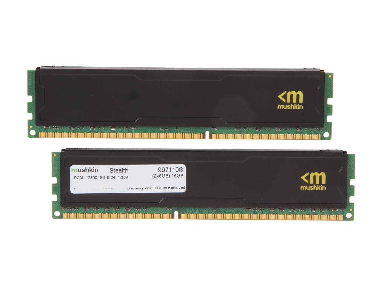 Mushkin Stealth 16GB (2 x 8GB) 240-Pin DDR3 SDRAM DDR3L 1600 (PC3L 12800) Desktop Memory Model 997110S