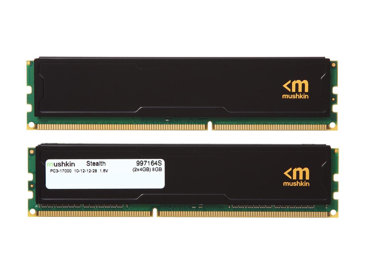 Mushkin Stealth 8GB (2 x 4GB) 240-Pin DDR3 SDRAM DDR3 2133 (PC3 17000) Desktop Memory Model 997164S