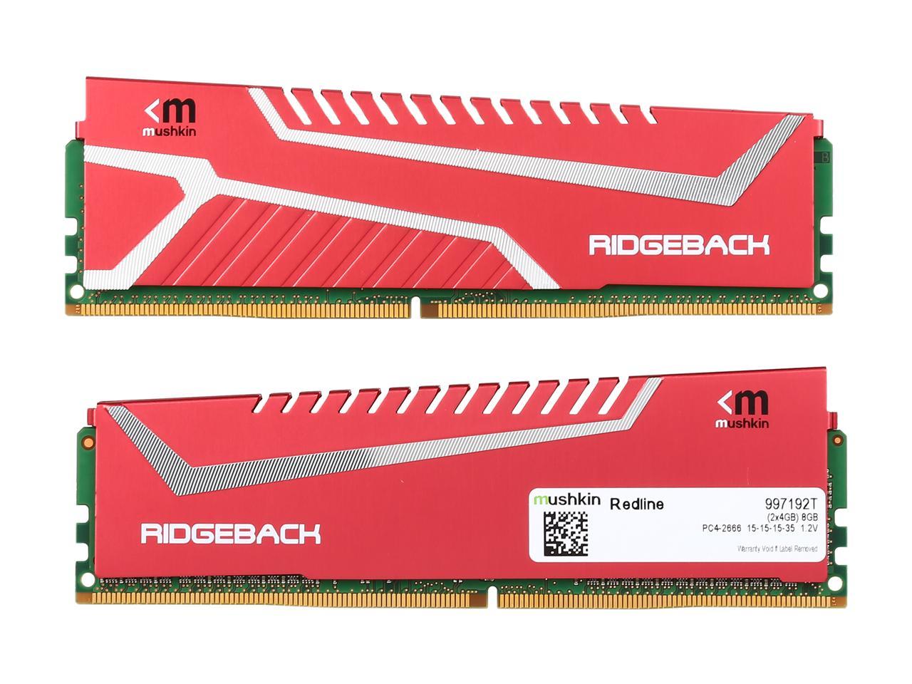 Mushkin Redline 8GB (2 x 4GB) 288-Pin DDR4 SDRAM DDR4 2666 (PC4 21300) Desktop Memory Model 997192T