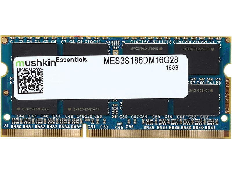 Mushkin Enhanced Essentials 16GB 204-Pin DDR3 SO-DIMM DDR3L 1866 (PC3L 14900) Laptop Memory Model MES3S186DM16G28