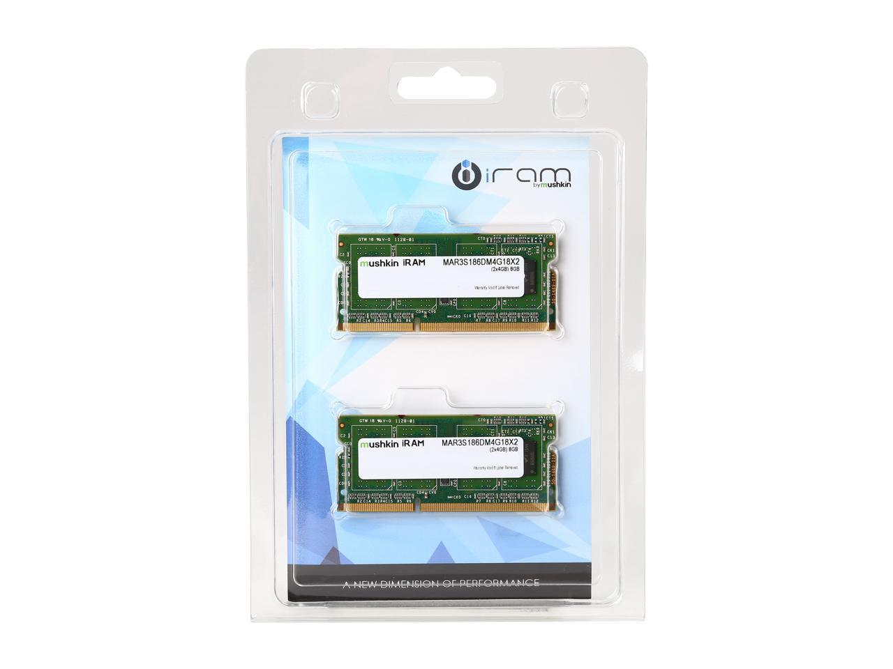Mushkin Enhanced iRam 8GB (2 x 4GB) DDR3L 1866 (PC3L 14900) Memory for Late-2015 iMac (Core i5/i7) Model MAR3S186DM4G18X2