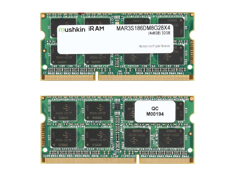 Mushkin Enhanced iRam 32GB (4 x 8GB) DDR3L 1866 (PC3L 14900) Memory for Late-2015 iMac (Core i5/i7) Model MAR3S186DM8G28X4