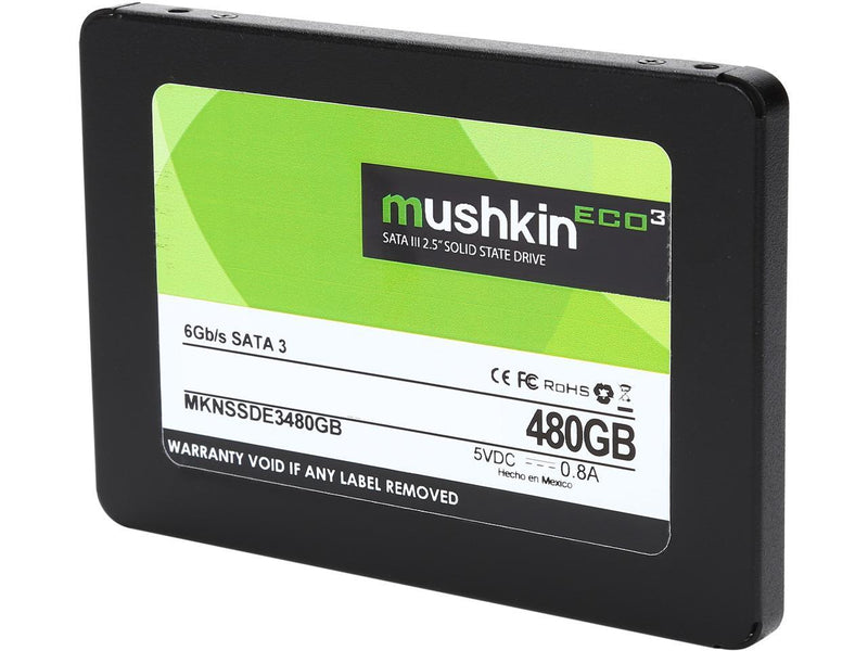 Mushkin ECO3 2.5" 480GB SATA III TLC Internal Solid State Drive (SSD) MKNSSDE3480GB
