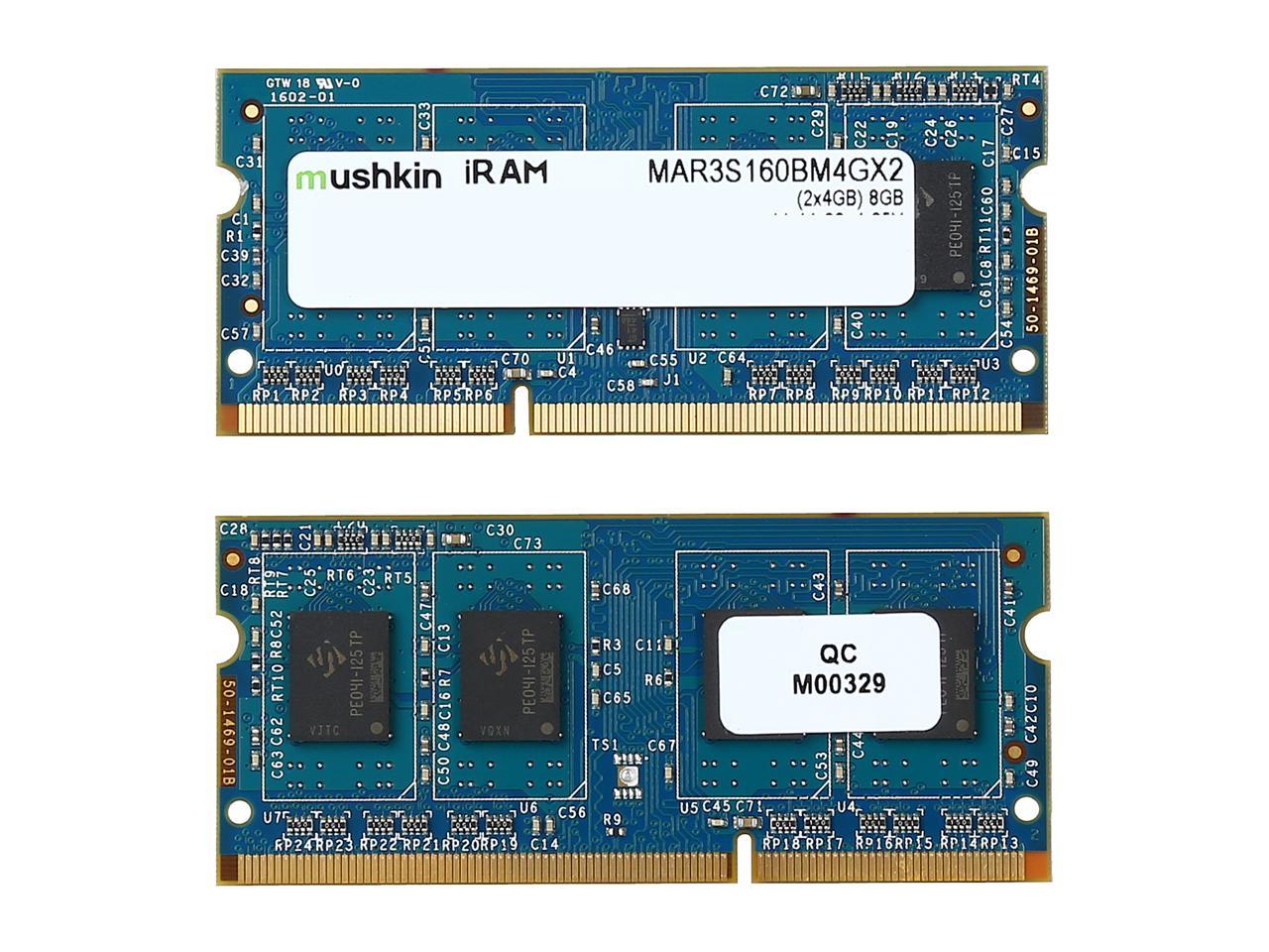Mushkin Enhanced iRam 8GB (2 x 4GB) DDR3L 1600 (PC3L 12800) Memory for Apple Model MAR3S160BM4GX2