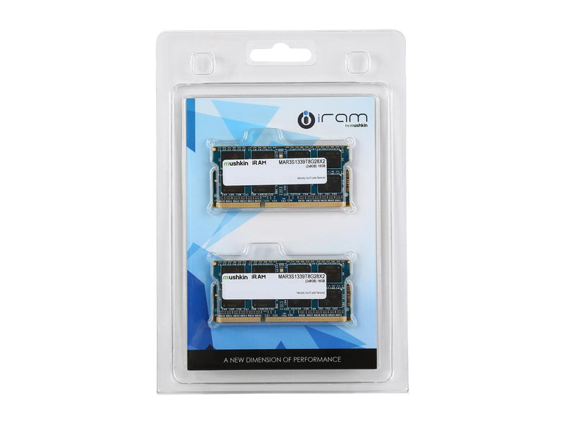 Mushkin Enhanced iRam 16GB (2 x 8GB) DDR3 1333 (PC3 10600) Memory for Apple Model MAR3S1339T8G28X2