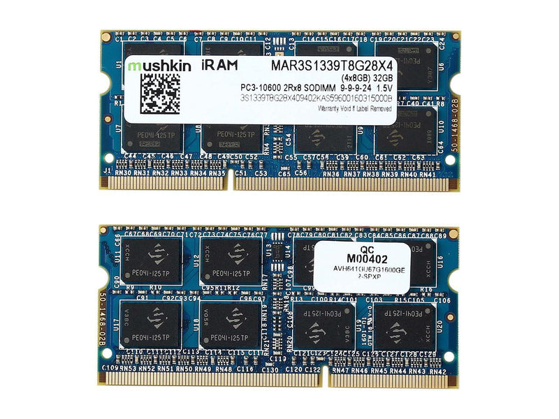 Mushkin iRam 32GB (4 x 8GB) DDR3 1333 (PC3 10600) Memory for Apple Model MAR3S1339T8G28X4