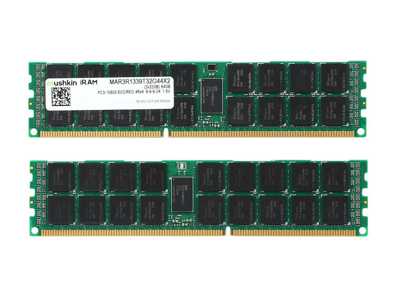 Mushkin iRam 64GB (2 x 32GB) DDR3 1333 (PC3 10600) ECC Registered Memory for Apple Model MAR3R1339T32G44X2