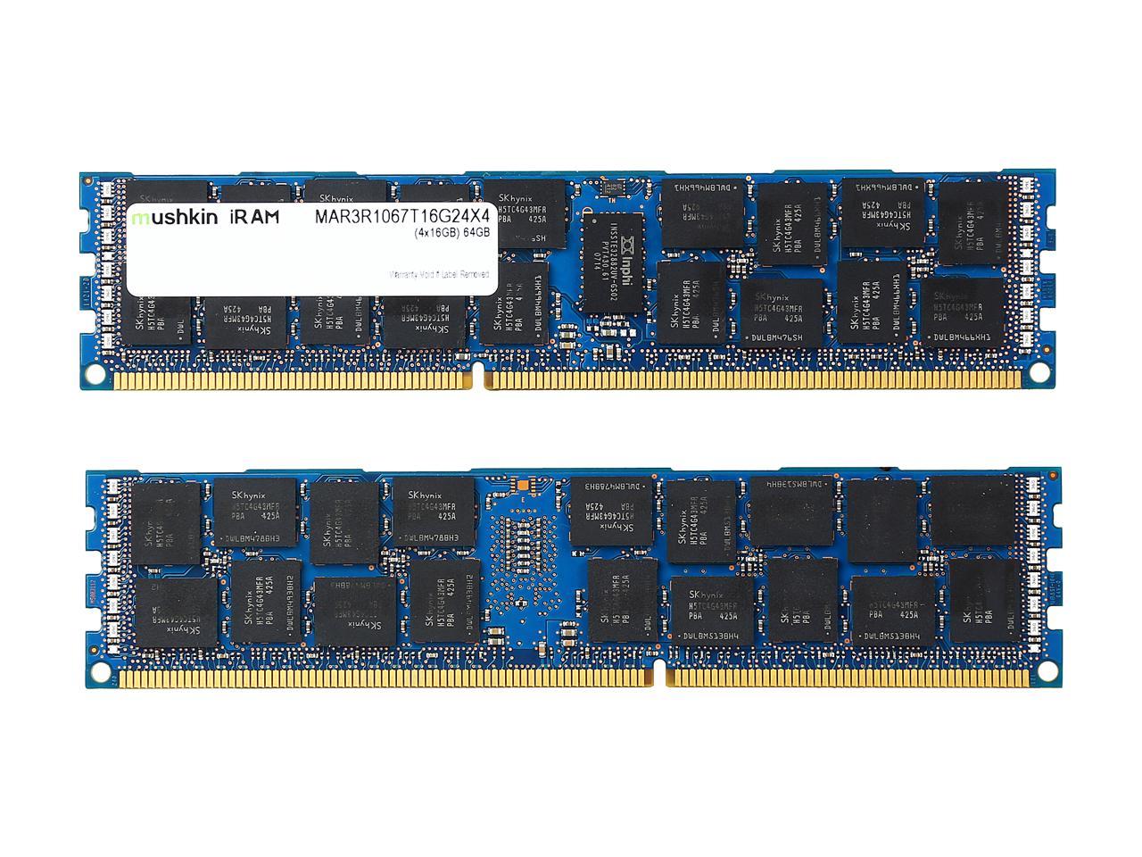 Mushkin iRam 64GB (4 x 16GB) DDR3 1066 (PC3 8500) ECC Registered Memory for Apple Model MAR3R1067T16G24X4