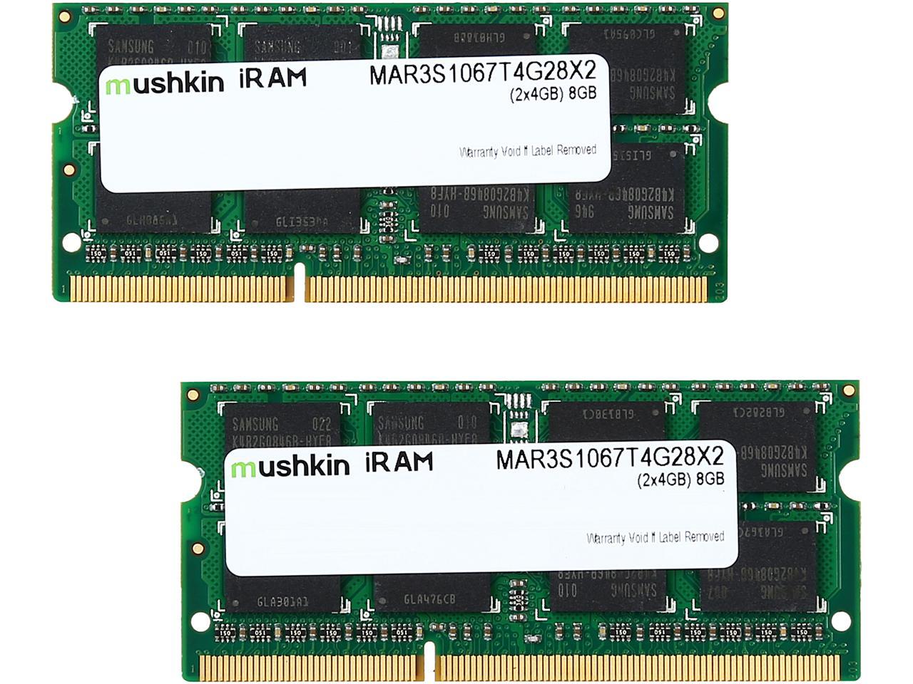 Mushkin Enhanced iRam 8GB (2 x 4GB) DDR3 1066 (PC3 8500) Memory for Apple Model MAR3S1067T4G28X2TBD