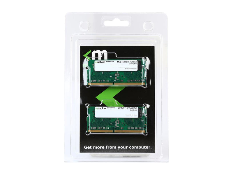 Mushkin Enhanced Essentials 8GB (2 x 4GB) 260-Pin DDR4 SO-DIMM DDR4 2133 (PC4 17000) Laptop Memory Model MES4S213FF4G18X2