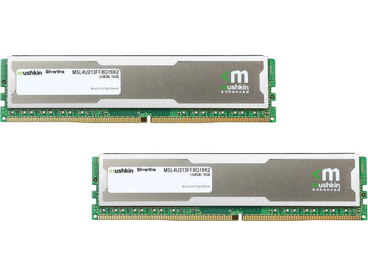 Mushkin Silverline 16GB (2 x 8GB) 288-Pin DDR4 SDRAM DDR4 2133 (PC4 17000) Desktop Memory Model MSL4U213FF8G18X2