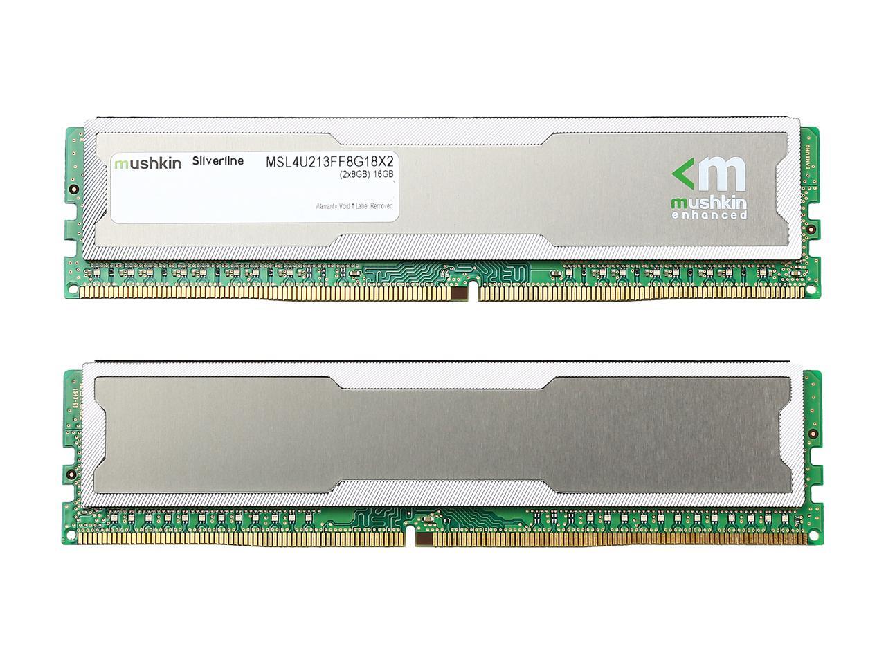 Mushkin Silverline 16GB (2 x 8GB) 288-Pin DDR4 SDRAM DDR4 2133 (PC4 17000) Desktop Memory Model MSL4U213FF8G18X2