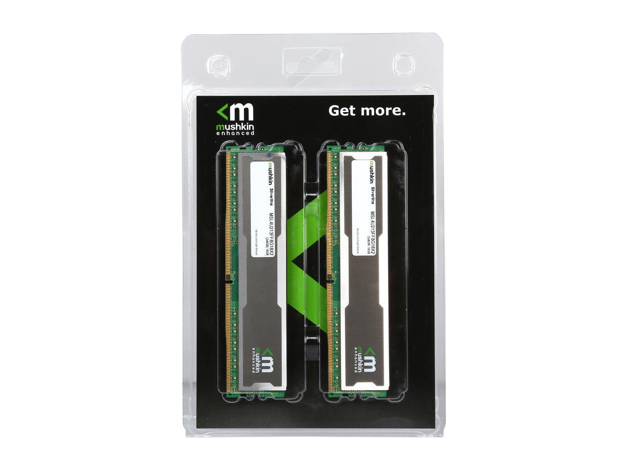 Mushkin Silverline 16GB (2 x 8GB) 288-Pin DDR4 SDRAM DDR4 2133 (PC4 17000) Desktop Memory Model MSL4U213FF8G18X2