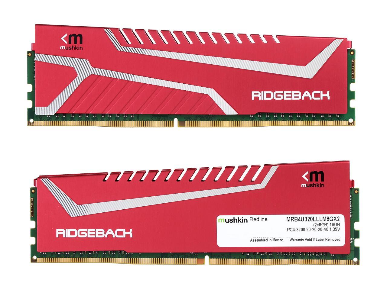 Mushkin Redline 16GB (2 x 8GB) 288-Pin DDR4 SDRAM DDR4 3200 (PC4 25600) Memory (Desktop Memory) Model MRB4U320LLLM8GX2