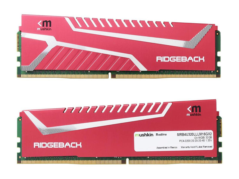 Mushkin Redline 32GB (2 x 16GB) 288-Pin DDR4 SDRAM DDR4 3200 (PC4 25600) Memory (Desktop Memory) Model MRB4U320LLLM16GX2