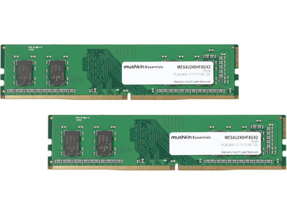 Mushkin Essentials 16GB (2 x 8GB) 288-Pin DDR4 SDRAM DDR4 2400 (PC4 19200) Desktop Memory Model MES4U240HF8GX2