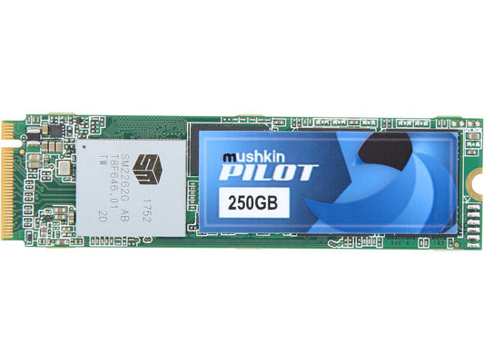 Mushkin Pilot M.2 2280 250GB PCIe Gen3 x4 NVMe 1.3 3D TLC Internal Solid State Drive (SSD) MKNSSDPL250GB-D8
