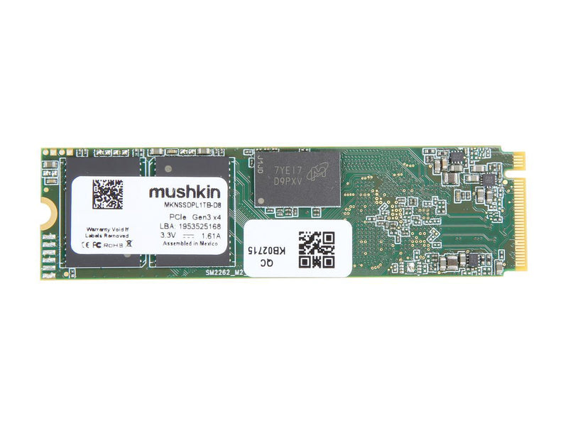 Mushkin Pilot M.2 2280 1TB PCIe Gen3 x4 NVMe 1.3 3D TLC Internal Solid State Drive (SSD) MKNSSDPL1TB-D8