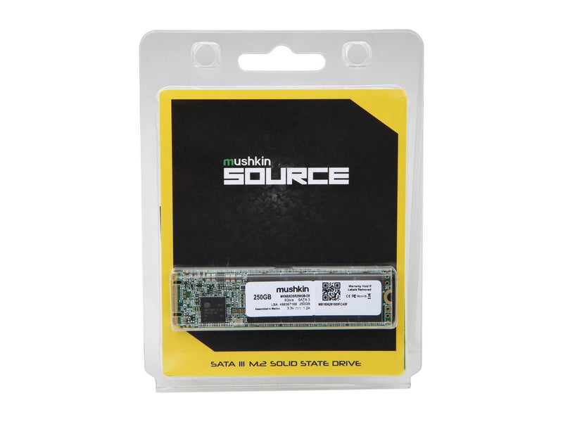 Mushkin Source M.2 2280 250GB SATA III 3D TLC Internal Solid State Drive (SSD) MKNSSDSR250GB-D8