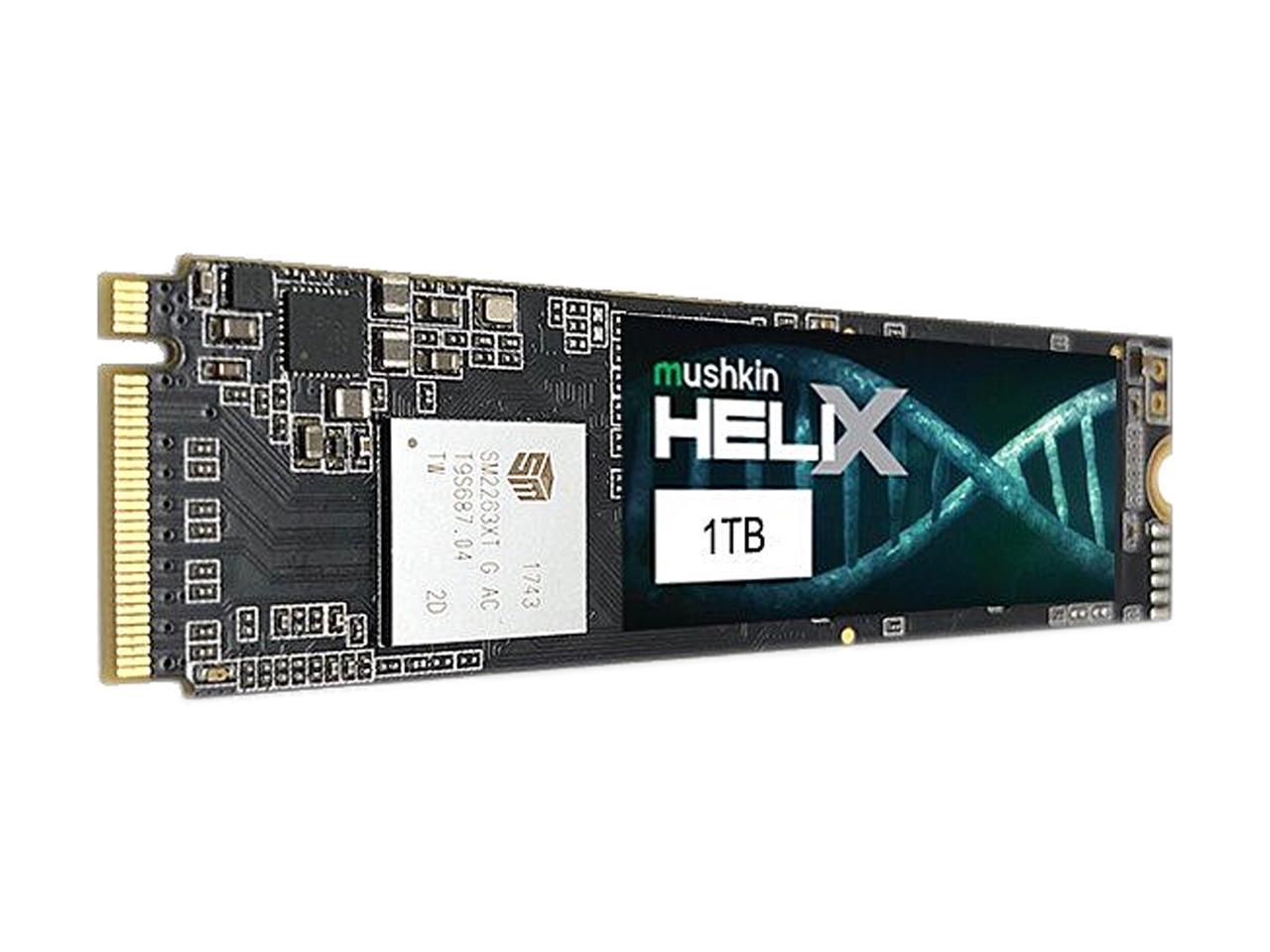 Mushkin Helix-L M.2 2280 1TB PCIe Gen3 x4 NVMe 1.3 3D TLC Internal Solid State Drive (SSD) MKNSSDHL1TB-D8