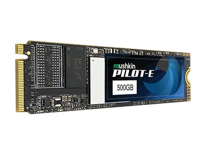 Mushkin Pilot-E M.2 2280 500GB PCIe Gen3 x4 NVMe 1.3 3D TLC Internal Solid State Drive (SSD) MKNSSDPE500GB-D8