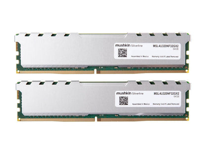 Mushkin Enhanced Essentials 64GB (2 x 32GB) DDR4 3200 (PC4 25600) Intel XMP 2.0 Desktop Memory Model MES4U320NF32GX2