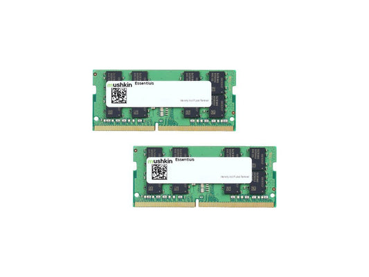 Mushkin Enhanced Essentials 64GB (2 x 32GB) 260-Pin DDR4 SO-DIMM DDR4 2933 (PC4 23400) Laptop Memory Model MES4S293MF32GX2