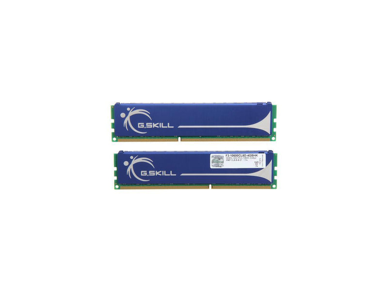 G.SKILL 4GB (2 x 2GB) 240-Pin DDR3 SDRAM DDR3 1333 (PC3 10600) Dual Channel Kit Desktop Memory Model F3-10600CL8D-4GBHK