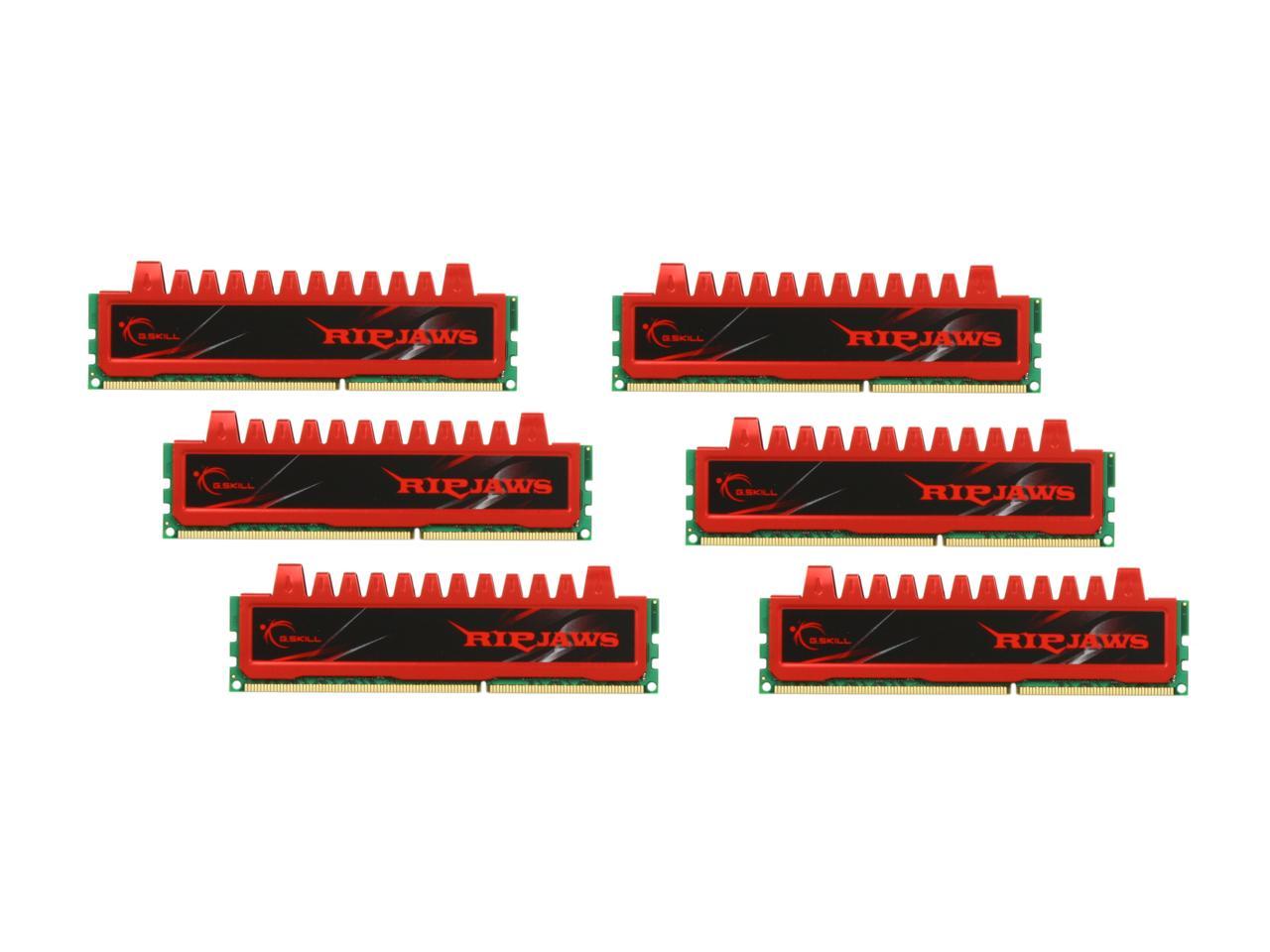 G.SKILL Ripjaws Series 24GB (6 x 4GB) 240-Pin DDR3 SDRAM DDR3 1600 (PC3 12800) Desktop Memory Model F3-12800CL9T2-24GBRL