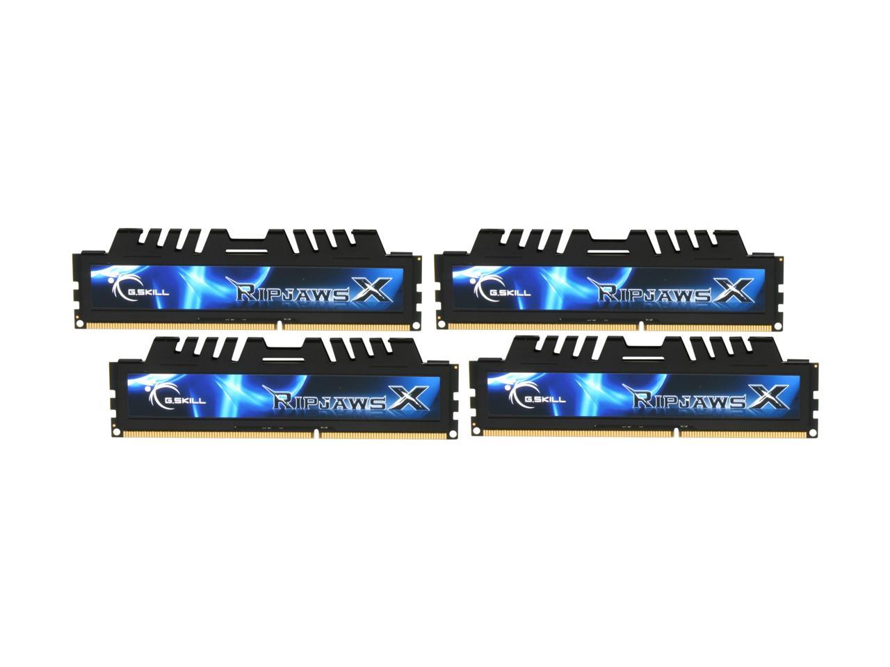 G.SKILL Ripjaws X Series 16GB (4 x 4GB) 240-Pin DDR3 SDRAM DDR3 1333 (PC3 10666) Desktop Memory Model F3-10666CL7Q-16GBXH