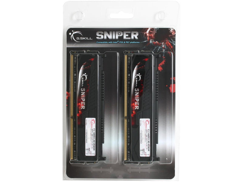 G.SKILL Sniper Series 8GB (2 x 4GB) 240-Pin DDR3 SDRAM DDR3 1866 (PC3 14900) Desktop Memory Model F3-14900CL9D-8GBSR