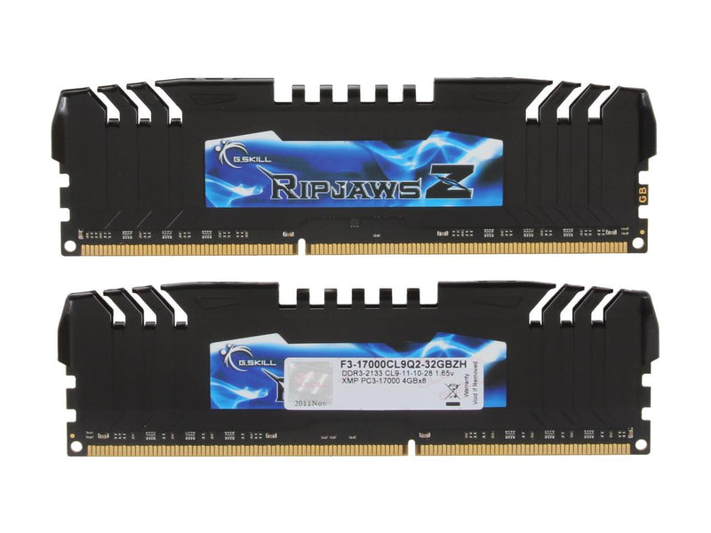 G.SKILL Ripjaws Z Series 32GB (8 x 4GB) 240-Pin DDR3 SDRAM DDR3 2133 (PC3 17000) Desktop Memory Model F3-17000CL9Q2-32GBZH